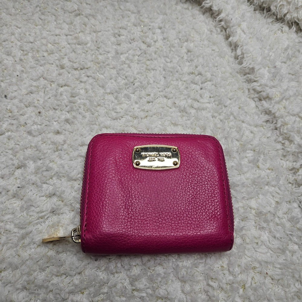 Michael Kors Fuchsia Leather Small Zip Around‎ Wallet